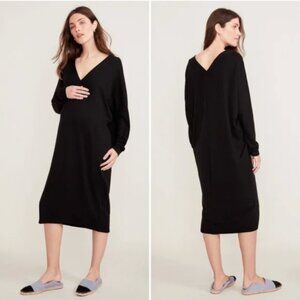 Hatch The Visitor Maternity Sweater Dress Womens 0 Black Merino Wool Cashmere